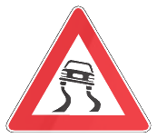 Segnale di strada sdrucciolevole