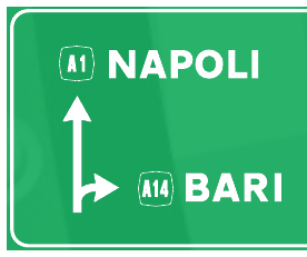 Preavviso di diramazione autostradale