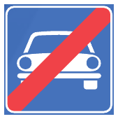 Fine strada riservata ai veicoli a motore