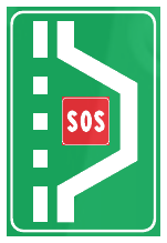 Segnale di piazzola di sosta con SOS