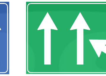 Segnale di riduzione delle corsie