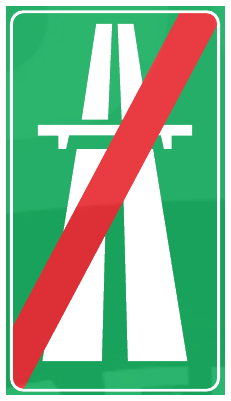 Segnale di fine autostrada