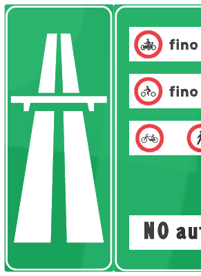 Preavviso di inizio autostrada
