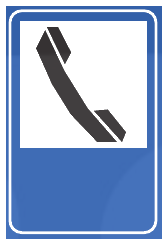 Simbolo del telefono di emergenza