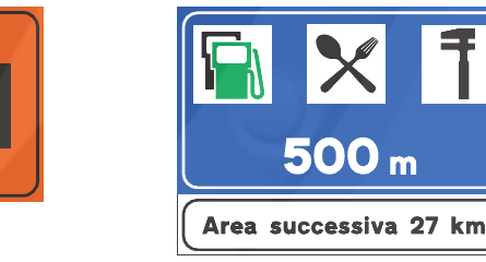Segnale di area di servizio autostradale