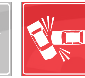Pannello che segnala un incidente
