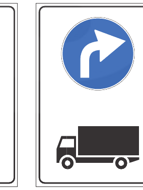 Preavviso di deviazione obbligatoria per autocarri